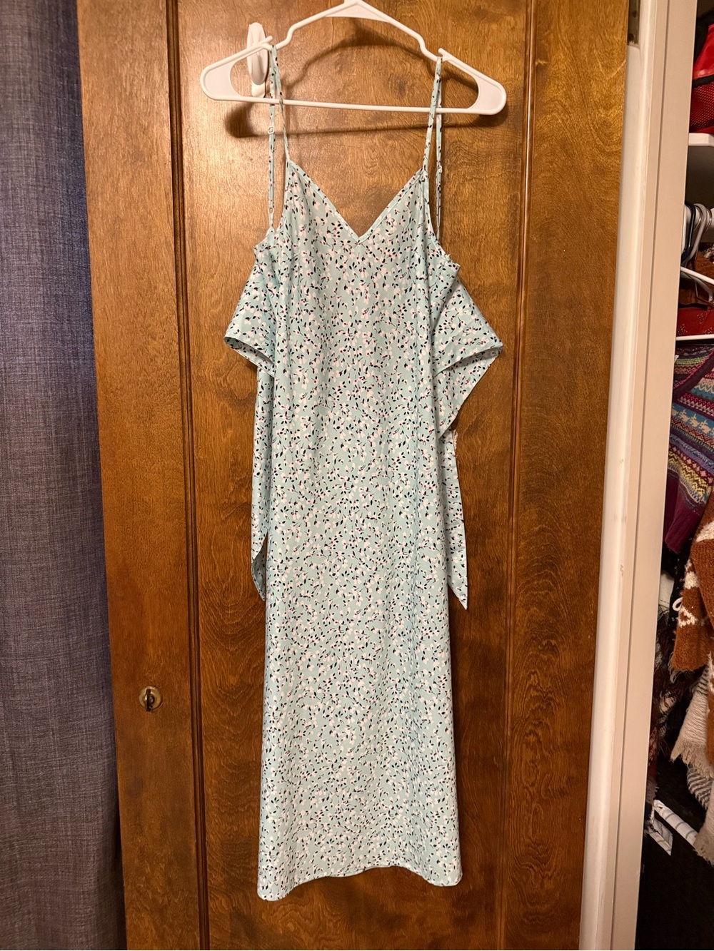 Reverse (brand) Light Blue Floral Print Dress